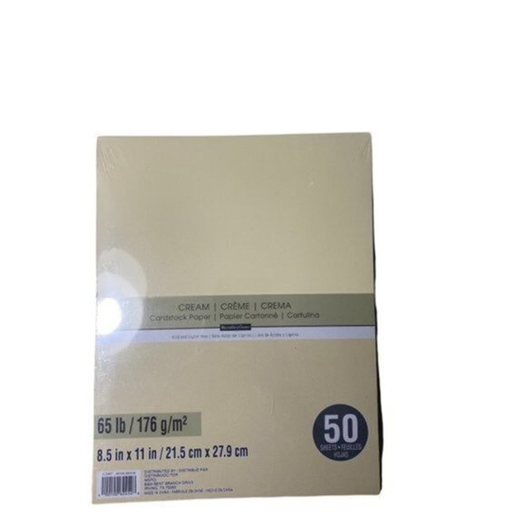 Cream Cardstock - 65lb Cardstock-Papercardstock-Craft Cardstock - Cardstock Pack - Picture 1 of 5